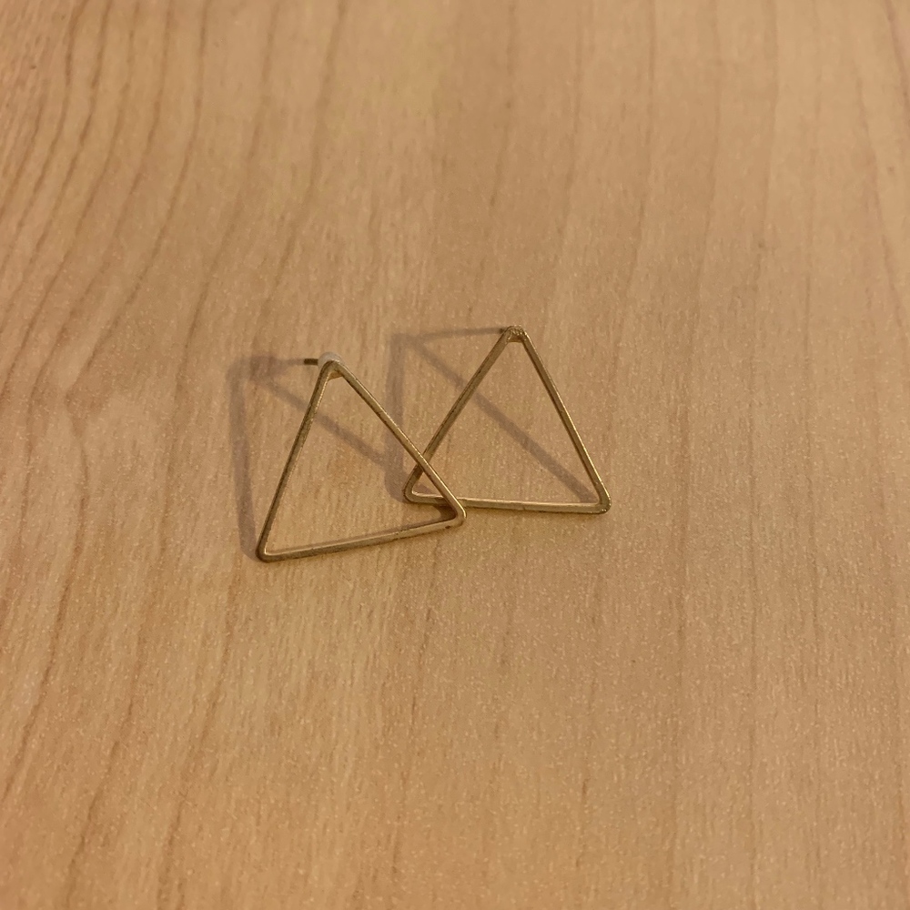 Gold colored Triangle earrings
